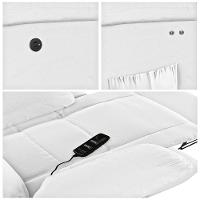 Poltrona Do Papai Reclinável Melim Power Touch Massagem Sintético Pu Fh1 - D'rossi Cor Branco - 5