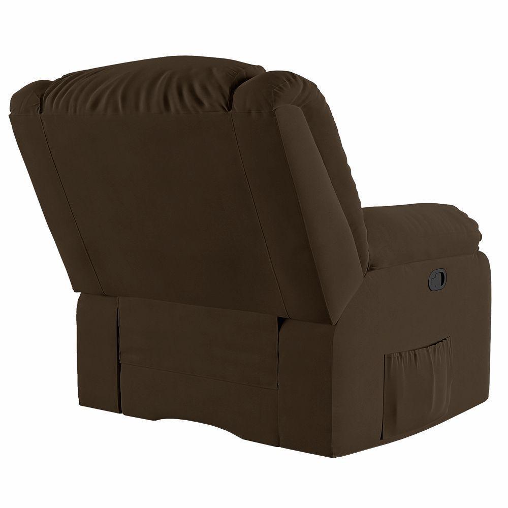 Poltrona Do Papai Reclinável Melim Zero Wall Veludo Fh1 - D'rossi Cor Marrom - 5