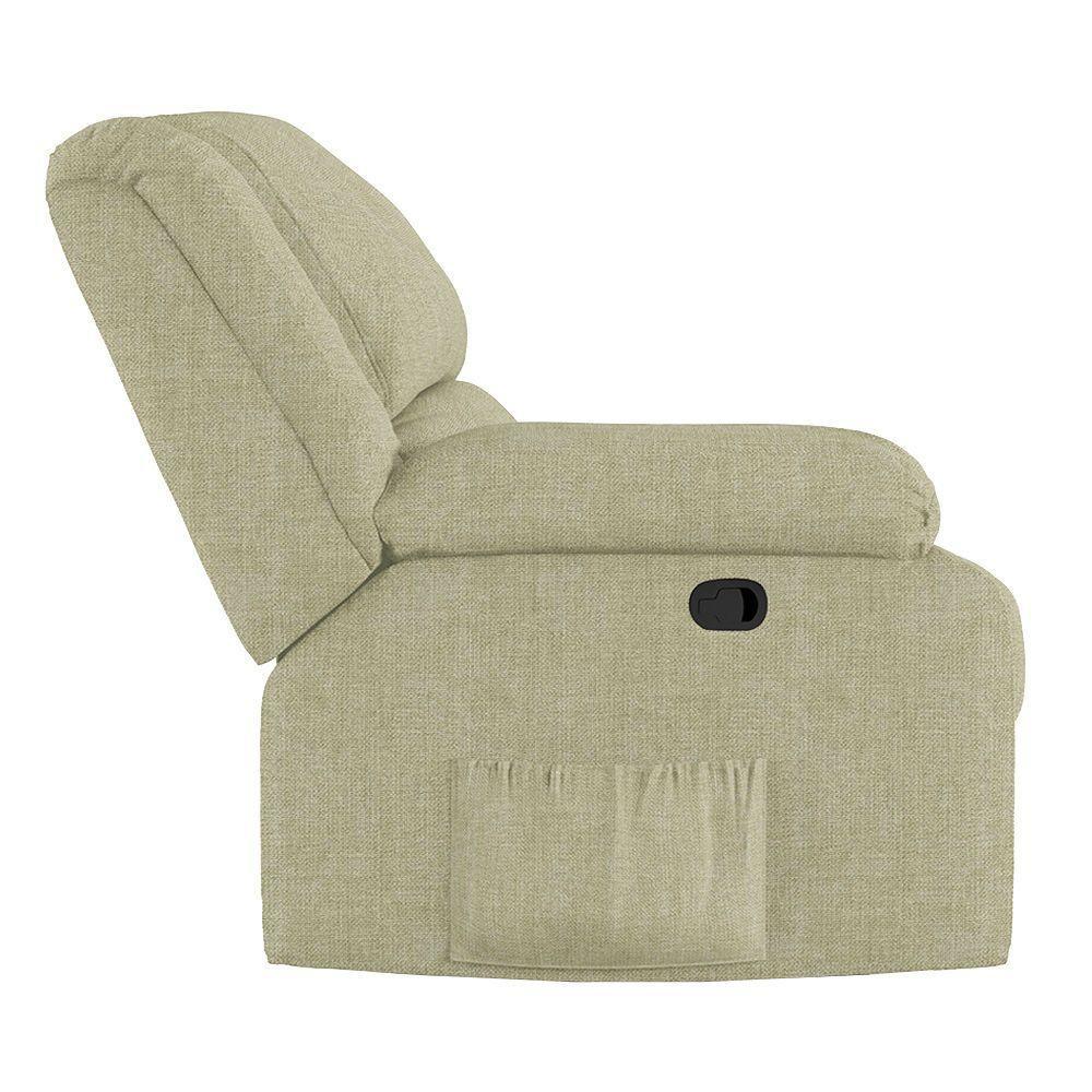 Poltrona Do Papai Reclinável Melim Zero Wall Linho Fh1 - D'rossi Cor Bege - 4