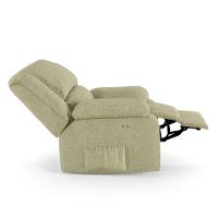 Poltrona Do Papai Reclinável Melim Power Touch Massagem Linho Bege Fh1 - D'rossi - 3