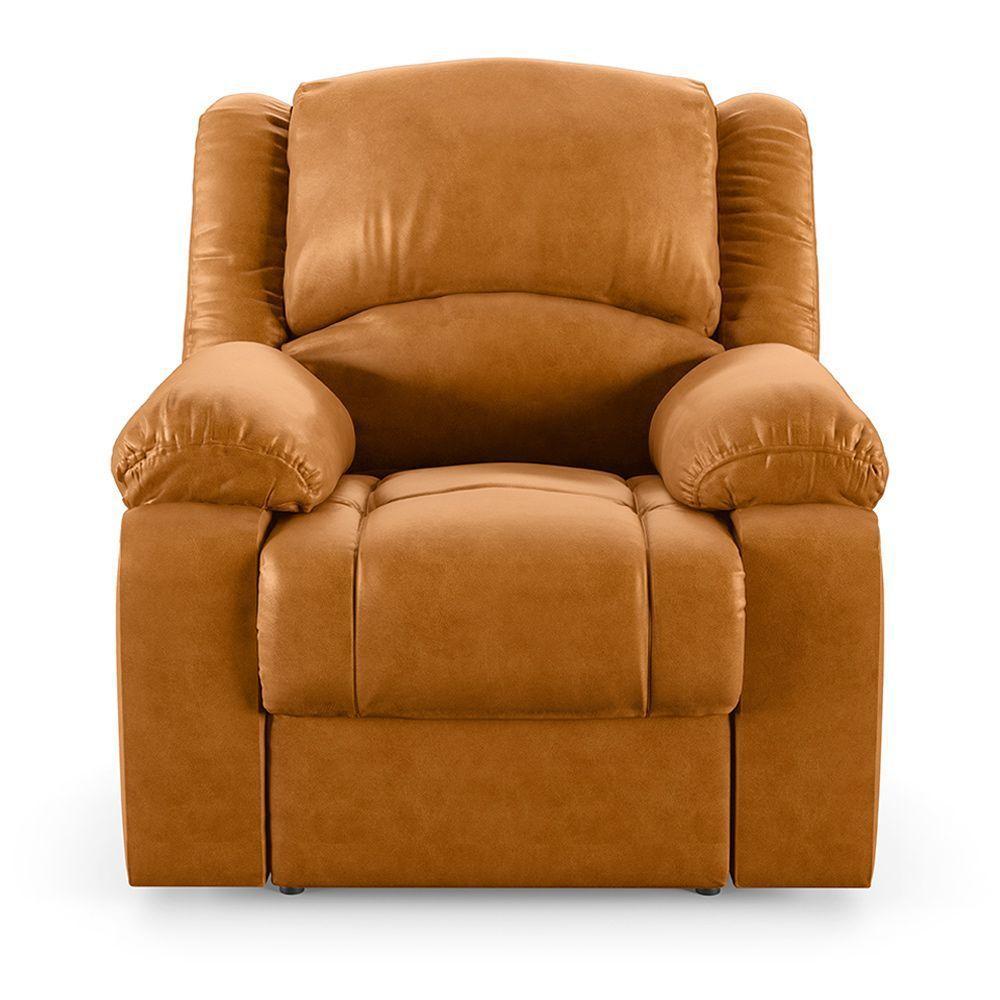 Poltrona Do Papai Reclinável Melim Power Touch Massagem Pu Fh1 - D'rossi Cor Whisky - 4