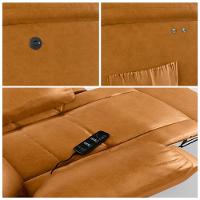 Poltrona Do Papai Reclinável Melim Power Touch Massagem Pu Fh1 - D'rossi Cor Whisky - 10