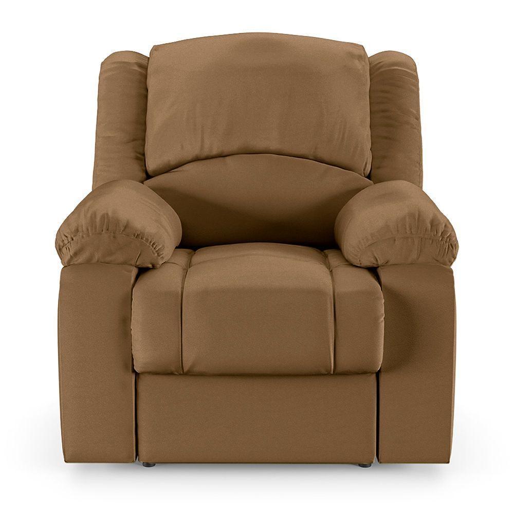 Poltrona Do Papai Reclinável Melim Elétrica Led Pu Caramelo Fh1 - D'rossi - 8