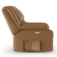 Poltrona Do Papai Reclinável Melim Elétrica Led Pu Caramelo Fh1 - D'rossi - 6