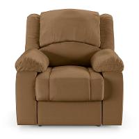 Poltrona Do Papai Reclinável Melim Elétrica Led Pu Caramelo Fh1 - D'rossi - 8