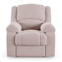 Poltrona Do Papai Reclinável Melim Power Touch Massagem Veludo Fh1 - D'rossi Cor Rose
