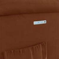 Poltrona Do Papai Reclinável Melim Elétrica Led Veludo Fh1 - D'rossi Cor Terracota