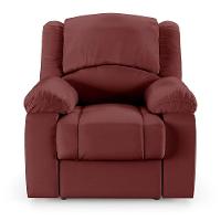 Poltrona Do Papai Reclinável Melim Power Touch Massagem Pu Vermelho Fh1 - D'rossi