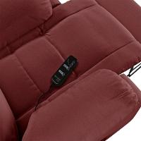 Poltrona Do Papai Reclinável Melim Power Touch Massagem Pu Vermelho Fh1 - D'rossi - 5