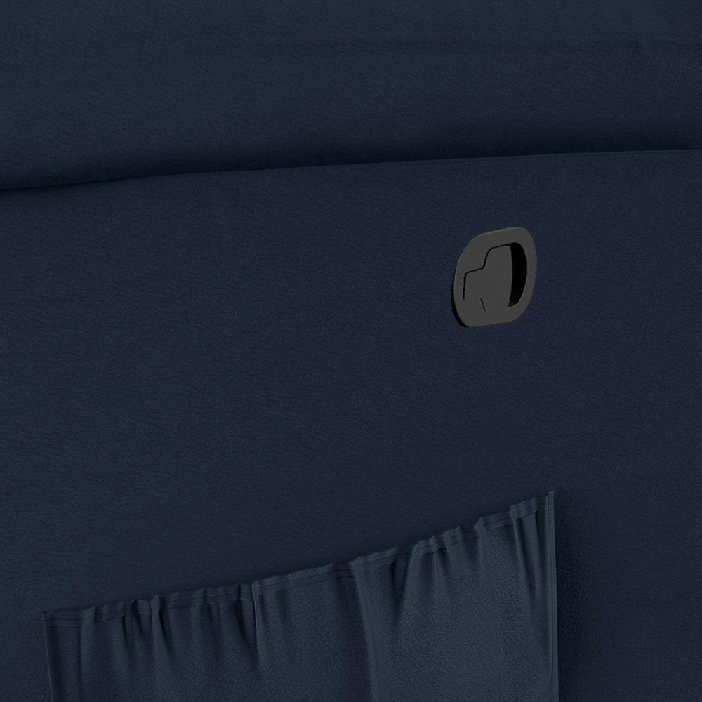 Poltrona Do Papai Reclinável Melim Zero Wall Sintético Pu Fh1 - D'rossi Cor Azul - 4