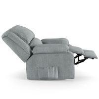 Poltrona Do Papai Reclinável Melim Power Touch Massagem Linho Fh1 - D'rossi Cor Cinza - 3