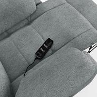 Poltrona Do Papai Reclinável Melim Power Touch Massagem Linho Fh1 - D'rossi Cor Cinza - 5