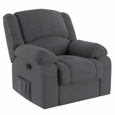 Poltrona Do Papai Reclinável Melim Zero Wall Veludo Cinza Fh1 - D'rossi