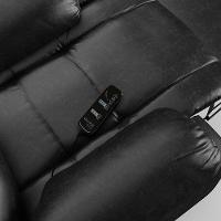 Poltrona Do Papai Reclinável Melim Power Touch Massagem Pu Brilho Fh1 - D'rossi Cor Preto - 5