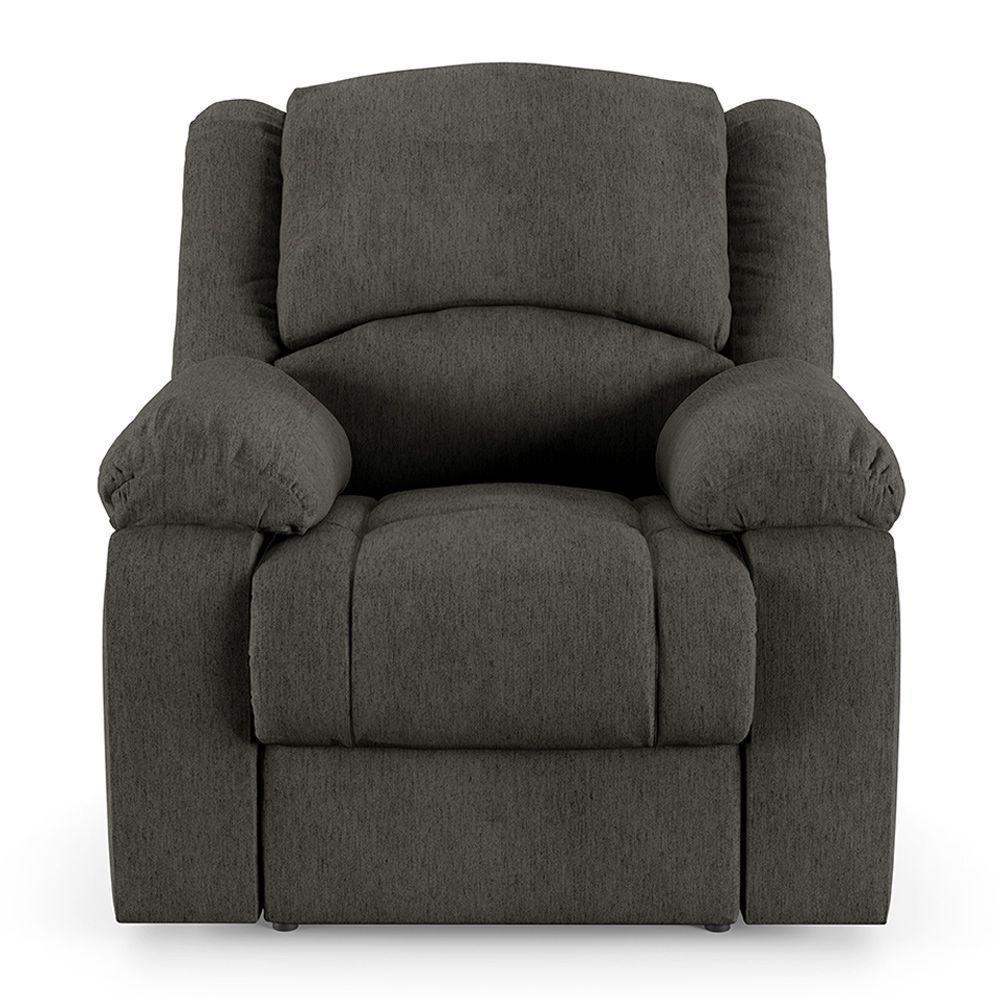 Poltrona Do Papai Reclinável Melim Power Touch Massagem Linho Fh1 - D'rossi Cor Grafite - 2