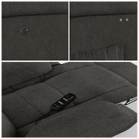 Poltrona Do Papai Reclinável Melim Power Touch Massagem Linho Fh1 - D'rossi Cor Grafite