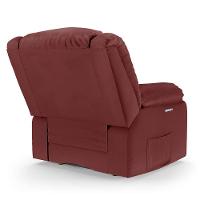 Poltrona Do Papai Reclinável Melim Elétrica Led Sintético Pu Fh1 - D'rossi Cor Vermelho - 2
