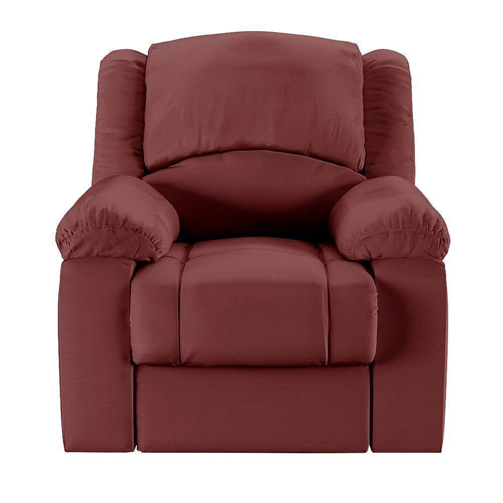 Poltrona Do Papai Reclinável Melim Zero Wall Sintético Pu Fh1 - D'rossi Cor Vermelho - 3
