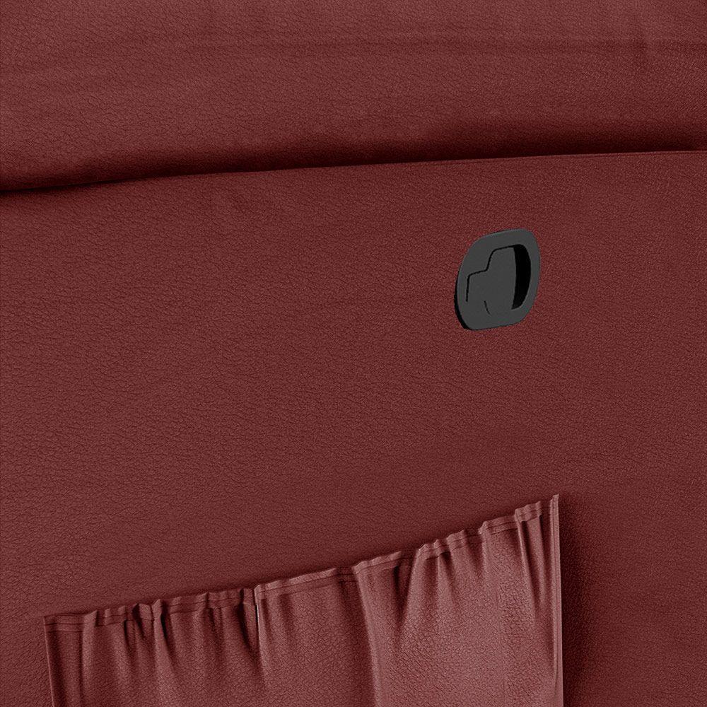 Poltrona Do Papai Reclinável Melim Zero Wall Sintético Pu Fh1 - D'rossi Cor Vermelho - 4