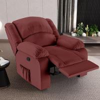 Poltrona Do Papai Reclinável Melim Zero Wall Sintético Pu Fh1 - D'rossi Cor Vermelho - 7