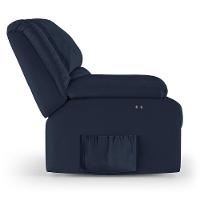 Poltrona Do Papai Reclinável Melim Power Touch Massagem Sintético Pu Fh1 - D'rossi Cor Azul - 3
