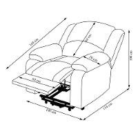 Poltrona Do Papai Reclinável Melim Elevação Lift Elétrico Sintético Pu Fh1 - D'rossi Cor Azul - 8