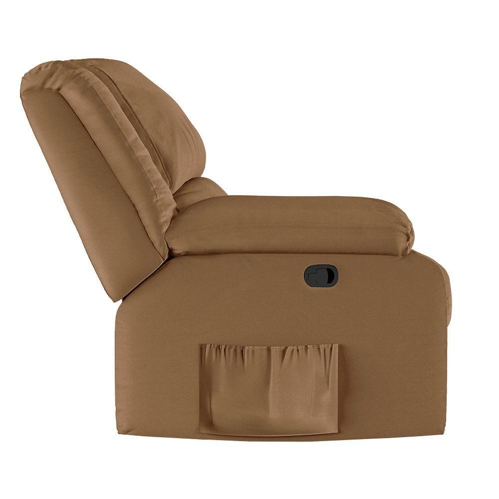 Poltrona Do Papai Reclinável Melim Zero Wall Sintético Pu Fh1 - D'rossi Cor Caramelo - 2