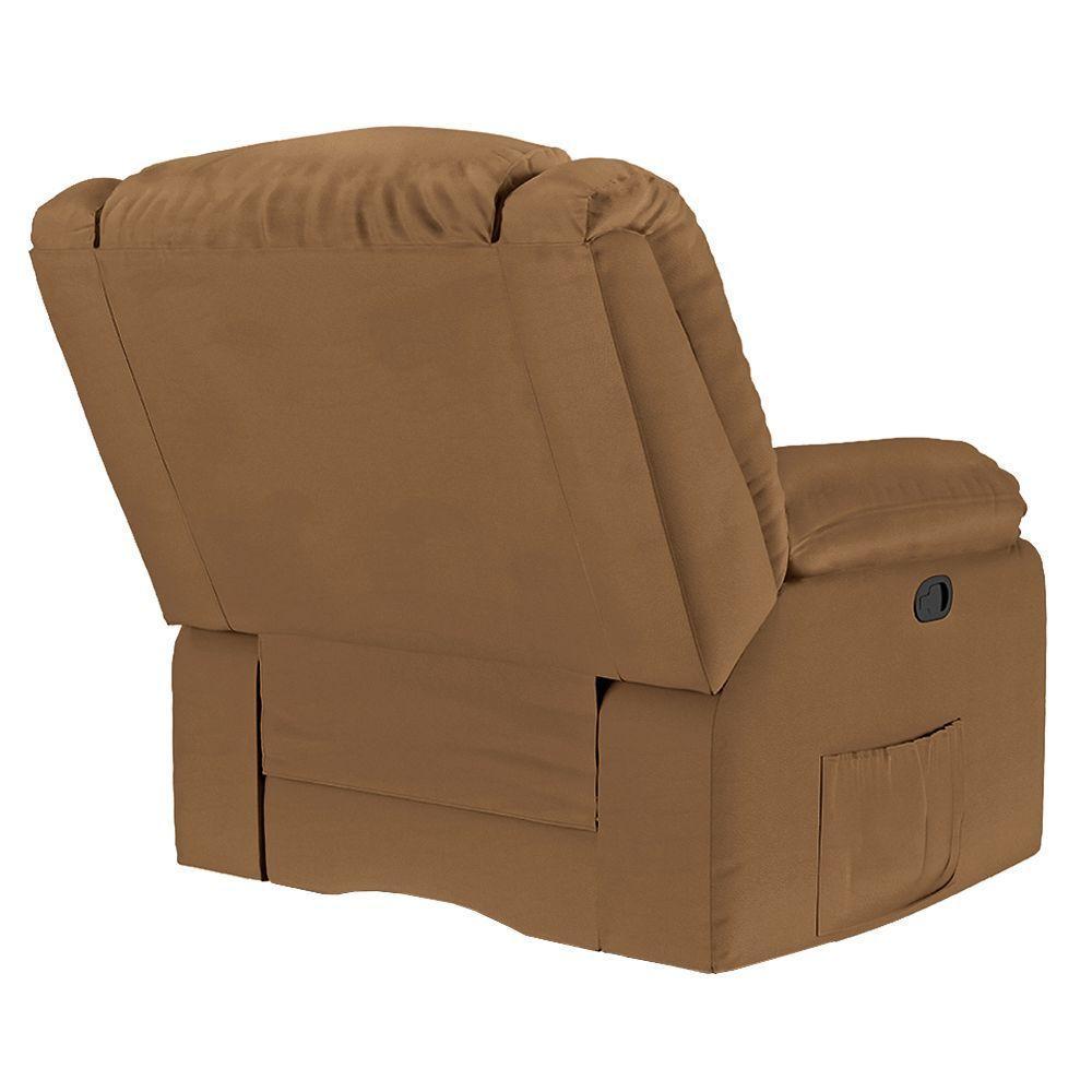 Poltrona Do Papai Reclinável Melim Zero Wall Sintético Pu Fh1 - D'rossi Cor Caramelo - 5