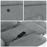 Poltrona Do Papai Reclinável Melim Power Touch Massagem Linho Cinza Fh1 - D'rossi - 5