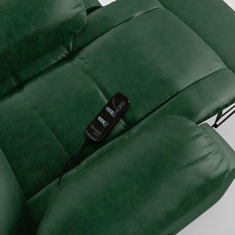 Poltrona Do Papai Reclinável Melim Power Touch Massagem Pu Verde Musgo Fh1 - D'rossi - 10