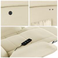 Poltrona Do Papai Reclinável Melim Power Touch Massagem Pu Bege Fh1 - D'rossi - 5
