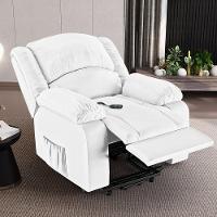 Poltrona Do Papai Reclinável Melim Elevação Lift Elétrico Pu Branco Fh1 - D'rossi - 7