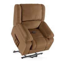 Poltrona Do Papai Reclinável Melim Elevação Lift Elétrico Sintético Pu Fh1 - D'rossi Cor Caramelo - 3