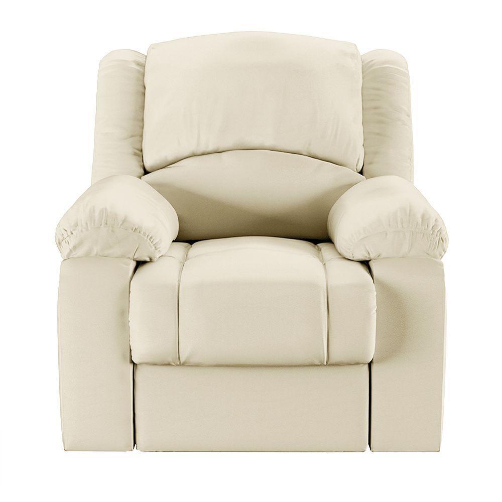 Poltrona Do Papai Reclinável Melim Zero Wall Sintético Pu Fh1 - D'rossi Cor Bege - 3