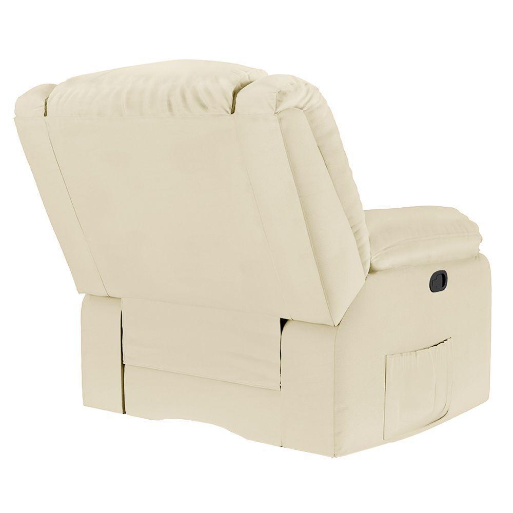 Poltrona Do Papai Reclinável Melim Zero Wall Sintético Pu Fh1 - D'rossi Cor Bege - 5