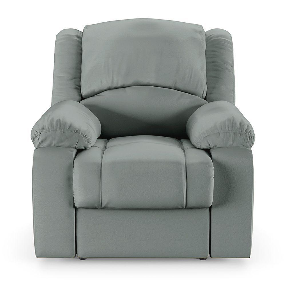 Poltrona Do Papai Reclinável Melim Elétrica Led Sintético Pu Fh1 - D'rossi Cor Cinza - 3