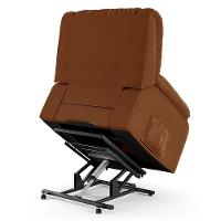 Poltrona Do Papai Reclinável Melim Elevação Lift Elétrico Veludo Fh1 - D'rossi Cor Terracota - 5