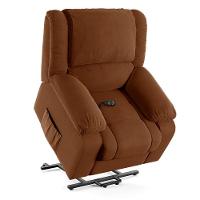 Poltrona Do Papai Reclinável Melim Elevação Lift Elétrico Veludo Fh1 - D'rossi Cor Terracota - 8