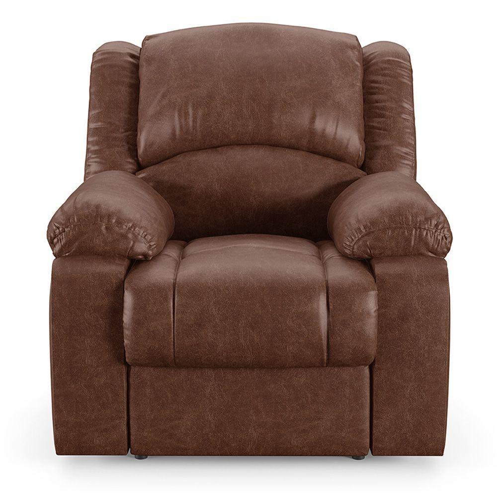 Poltrona Do Papai Reclinável Melim Power Touch Massagem Pu Brilho Fh1 - D'rossi Cor Marrom - 4