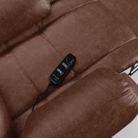 Poltrona Do Papai Reclinável Melim Power Touch Massagem Pu Brilho Fh1 - D'rossi Cor Marrom - 5