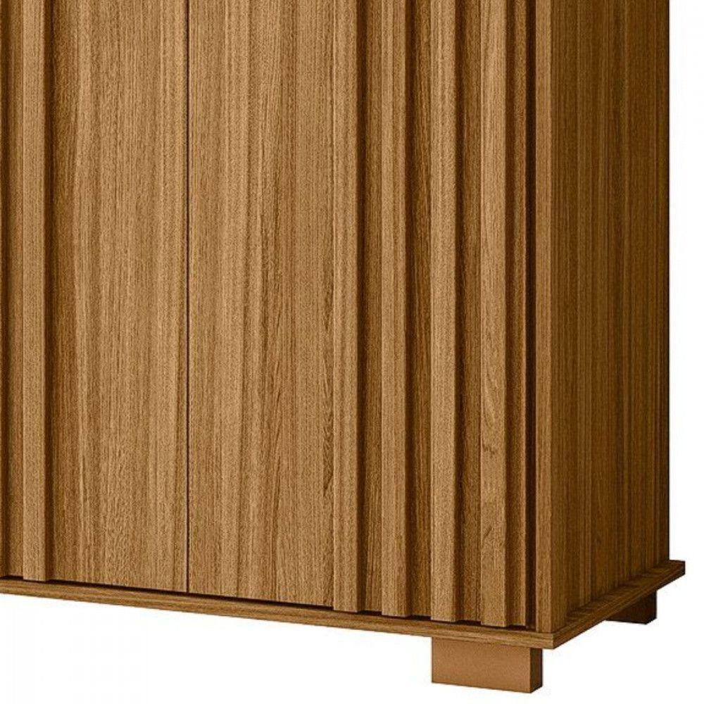 Cômoda Texas Com 4 Gavetas E 2 Portas Ripado Moval Freijo/off White - 5