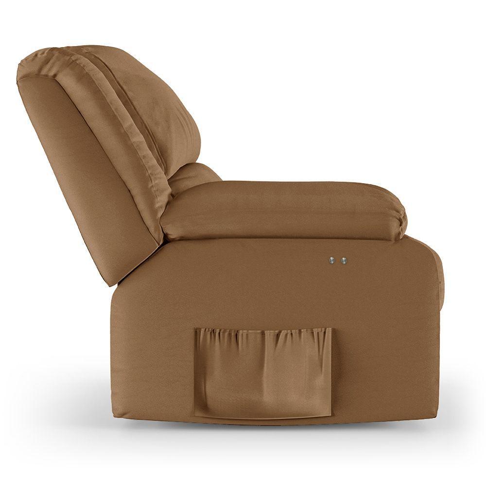 Poltrona Do Papai Reclinável Melim Power Touch Massagem Pu Caramelo Fh1 - D'rossi - 3