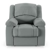 Poltrona Do Papai Reclinável Melim Power Touch Massagem Pu Cinza Fh1 - D'rossi