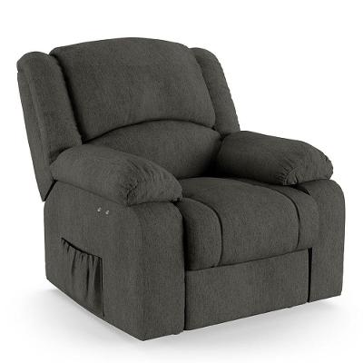 Poltrona Do Papai Reclinável Melim Power Touch Massagem Linho Grafite Fh1 - D'rossi