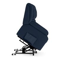 Poltrona Do Papai Reclinável Melim Elevação Lift Elétrico Pu Azul Fh1 - D'rossi