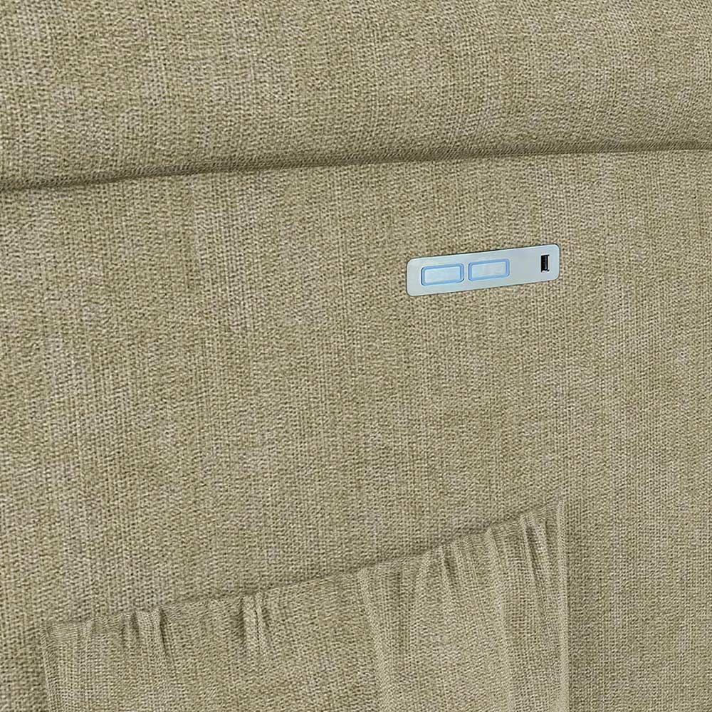 Poltrona Do Papai Reclinável Melim Elétrica Led Linho Fh1 - D'rossi Cor Bege - 4