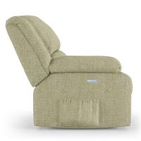 Poltrona Do Papai Reclinável Melim Elétrica Led Linho Fh1 - D'rossi Cor Bege - 2