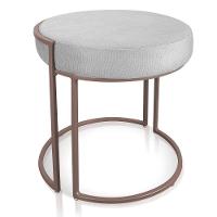 Puff Love Suede Base Cobre Drossi Cor Cinza - 1