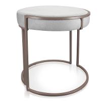 Puff Love Suede Base Cobre Drossi Cor Cinza - 7