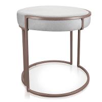 Puff Love Suede Base Cobre Drossi Cor Cinza - 10